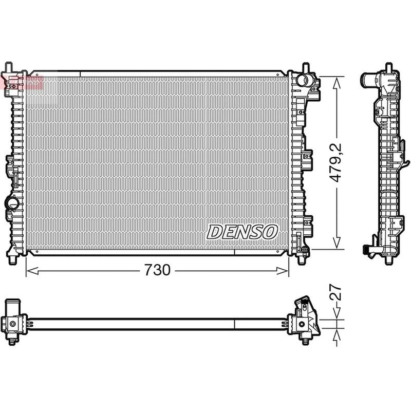 Denso Engine Radiator DRM10112