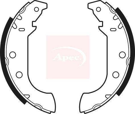 APEC SHU412 Brake Shoe Set Rear For Bendix Braking System Fits Peugeot 306 405 APEC - Town Parts