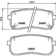 DON Rear Brake Pad Set PCP1302