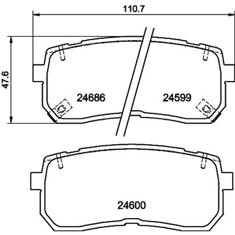 DON Rear Brake Pad Set PCP1302