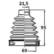 Borg & Beck Drive Shaft Bellow Kit Front Left Thermoplast BCB6155