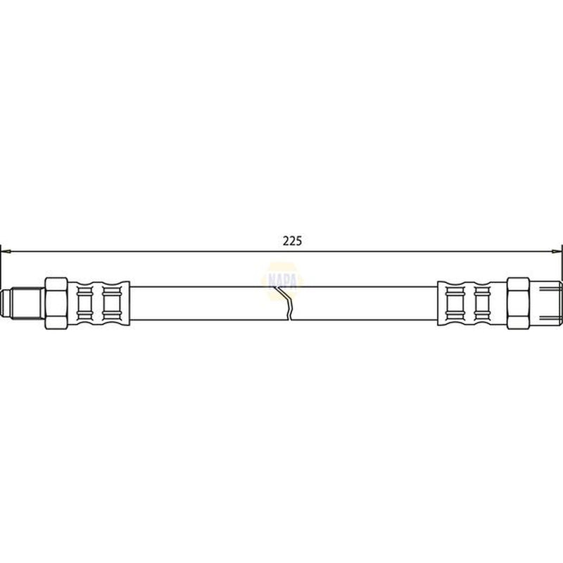 NAPA Brake Hydraulic Hose Line Rear NBH1079