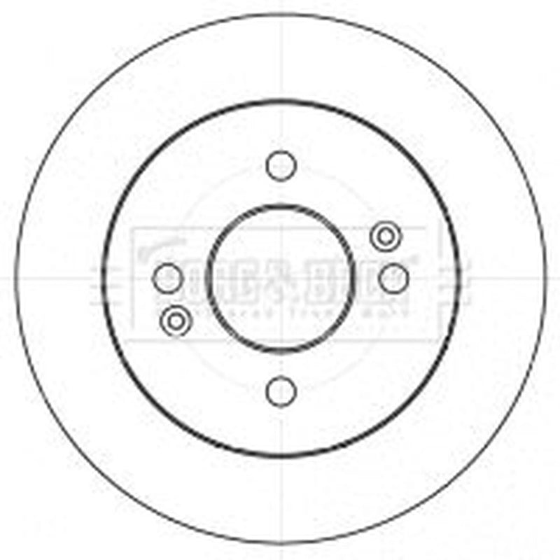 Borg & Beck 2 x Solid Rear Brake Discs BBD4529
