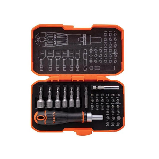 Bahco 59/S36BCR Ratcheting Coloured Bit Set, 36 Piece - 59/S36BCR