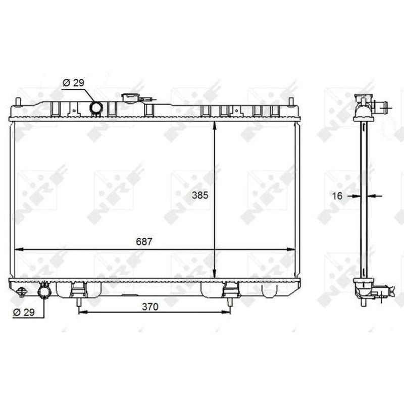 NRF Engine Radiator 59099