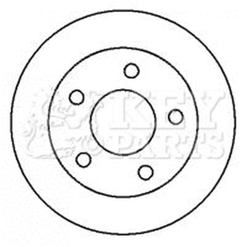 Key Parts 2 x Solid Rear Brake Discs KBD4304