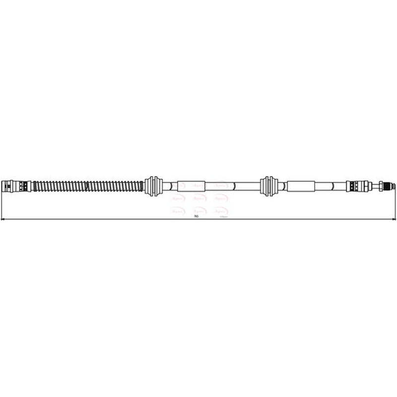 Apec Brake Hydraulic Hose Line Front HOS3816