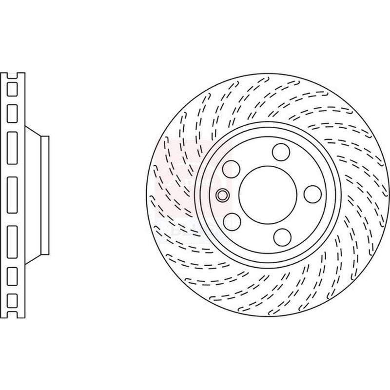 Apec 2 x Vented Front Brake Discs SDK6411
