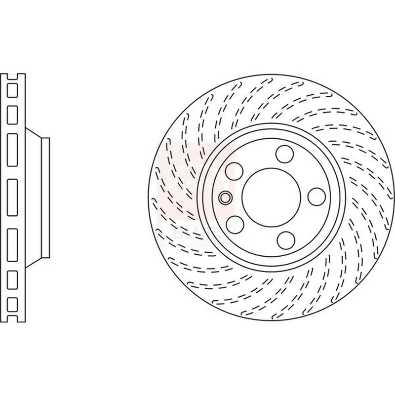 Apec 2 x Vented Front Brake Discs SDK6411