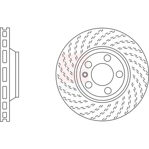Apec 2 x Vented Front Brake Discs SDK6411