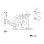 Febi Control/Trailing Arm Front Right 177134