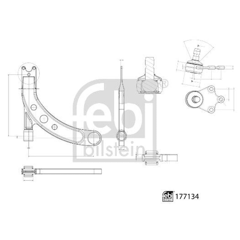 Febi Control/Trailing Arm Front Right 177134