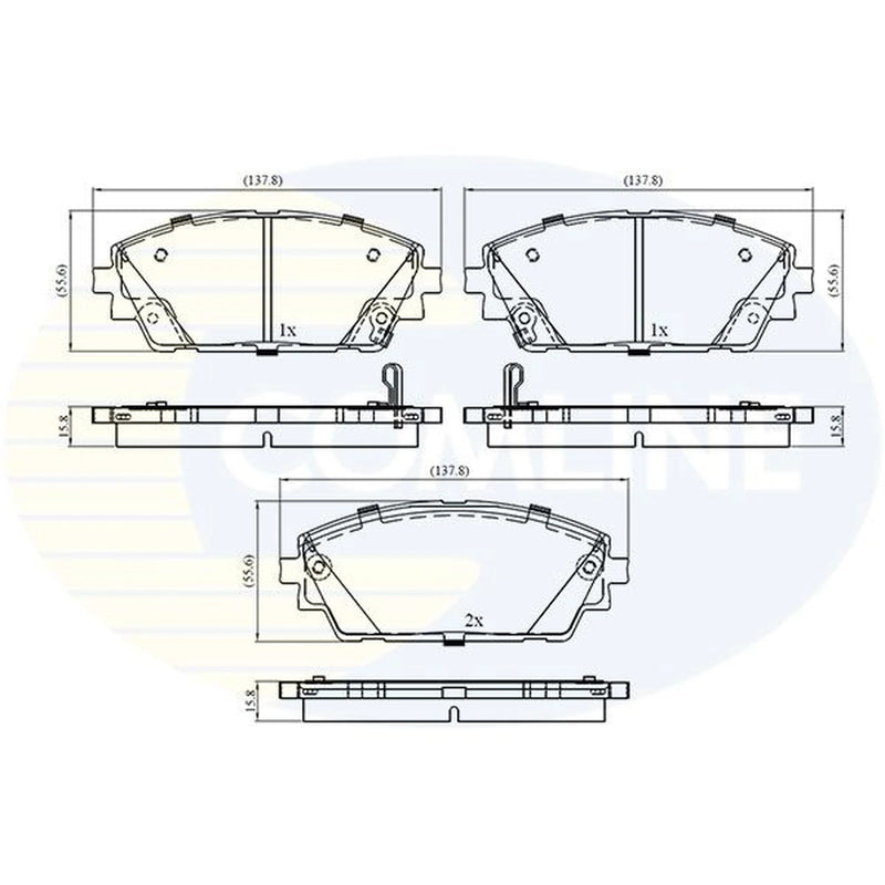 Comline 4 x Front Brake Pad Set CBP32856