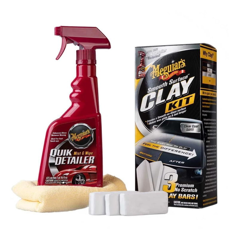 Meguiar's G191700EU Smooth Surface Clay Kit with Quik Detailer