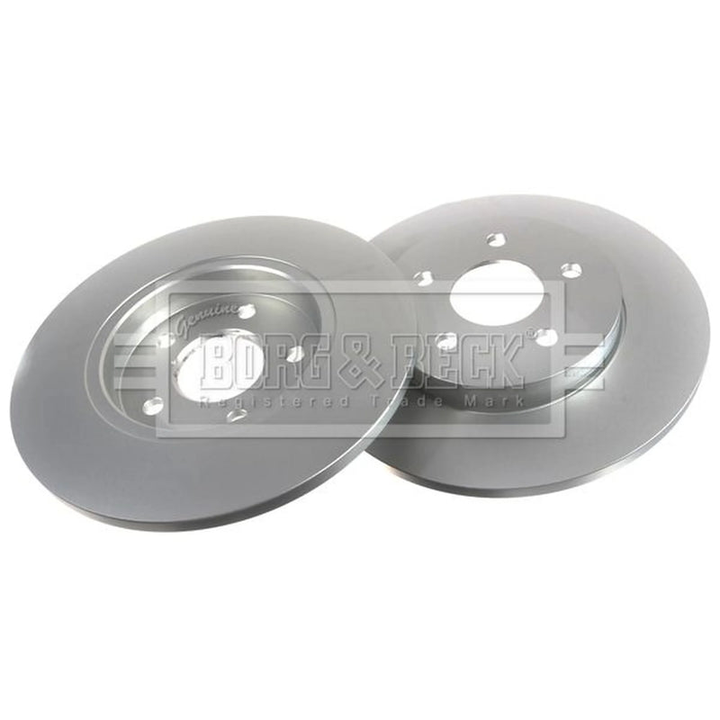 Borg & Beck 2 x Solid Rear Brake Discs BBD4239