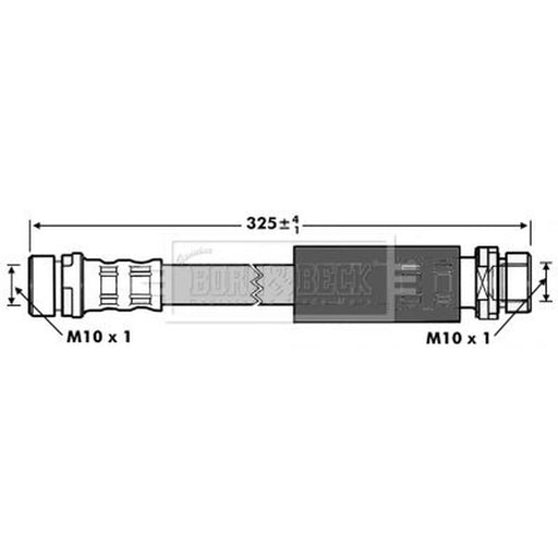 Borg & Beck Brake Hydraulic Hose Line Rear Left BBH6967