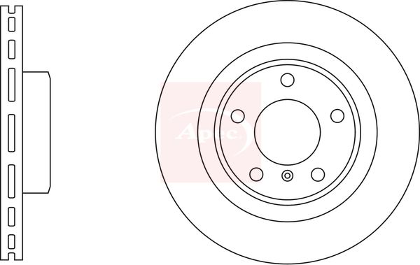 Apec 2 x Brake Disc Set Vented