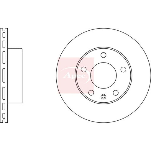 Apec 2 x Vented Front Brake Discs DSK2447