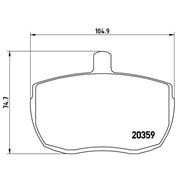 Brembo 4 x Front Brake Pad Set PA6001