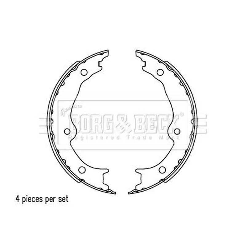 Borg & Beck Parking Brake Shoe Set BBS6534