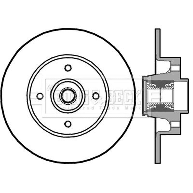 Borg & Beck 2 x Rear Brake Discs BBD5896S