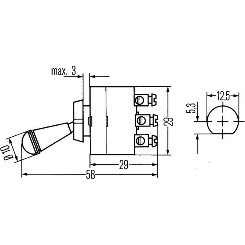Hella Electrical Switch 6FG 002 312-002