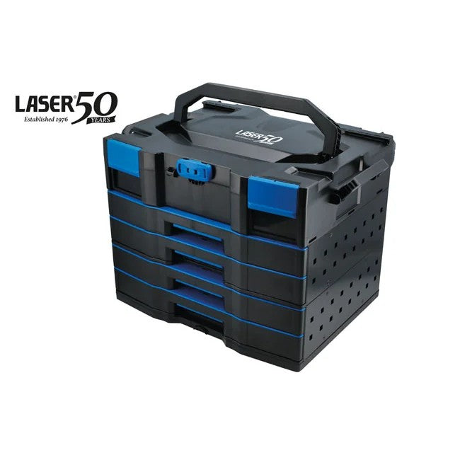 Laser Tools Premium Stackable 4 Drawer Storage System with Top Box - 50th
