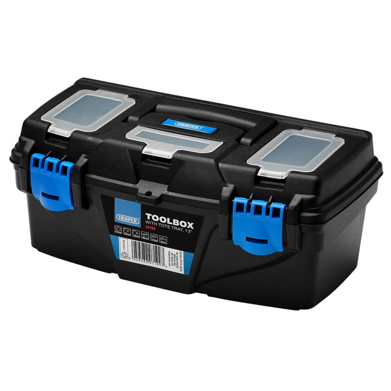 Draper Plastic Toolbox with Tote Tray - Multiple Length Options