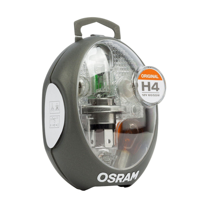 Osram CLKMH4 Minibox H4 mobile lamp replacement headlamp +5 spare lamps +3 flat Osram  - Town Parts