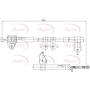 Apec Handbrake Cable Right Rear CAB1161
