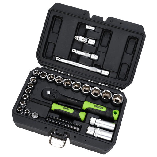 Draper HI-TORQ® Socket and Bit Set 48 Piece - 1/4" & 3/8" Drive