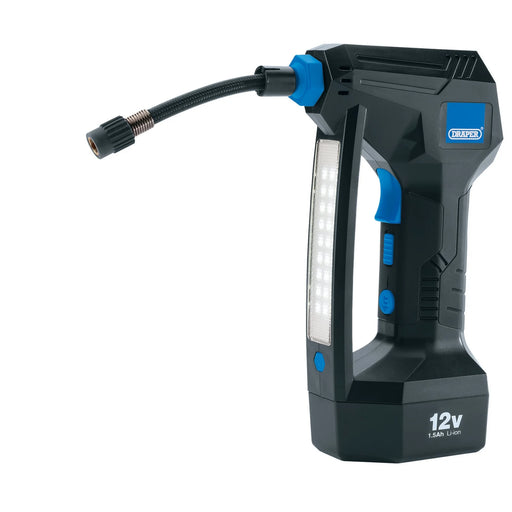 Draper 12V Cordless Air Compressor with LCD Display