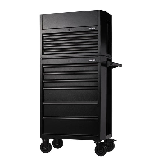 Draper BUNKER 10 Drawer Roller Cabinet & Tool Chest 26" Black