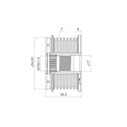 Valeo Alternator Overrunning Freewheel Clutch 588446