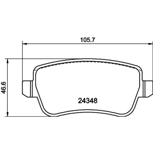 Mintex Rear Brake Pad Set MDB2800