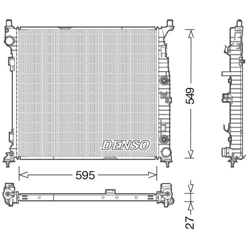 Denso Engine Radiator DRM17055