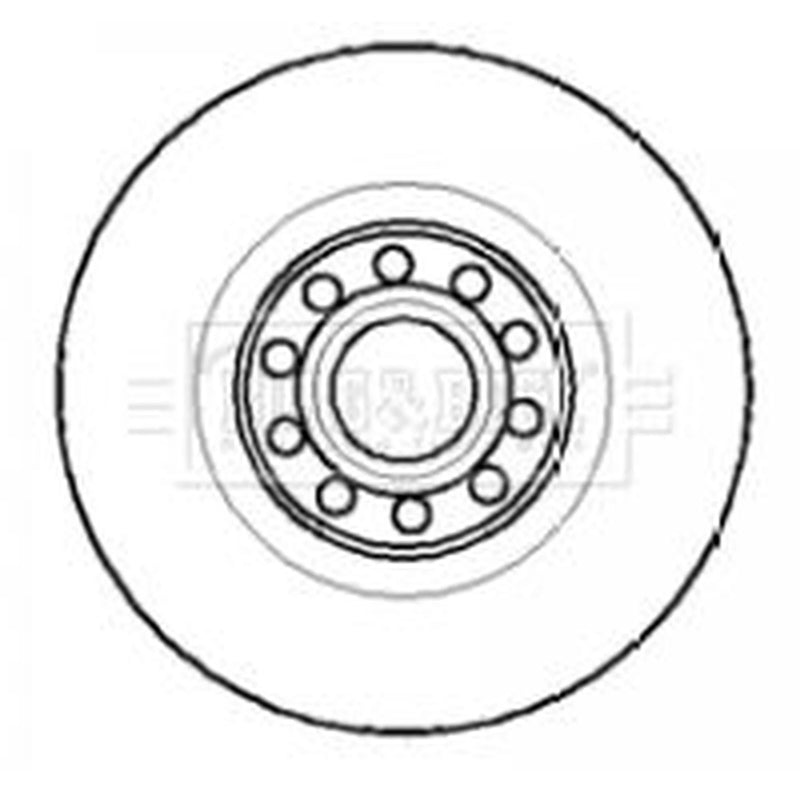 Borg & Beck 2 x Vented Front Brake Discs BBD5730S
