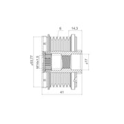 Valeo Alternator Overrunning Freewheel Clutch 588448