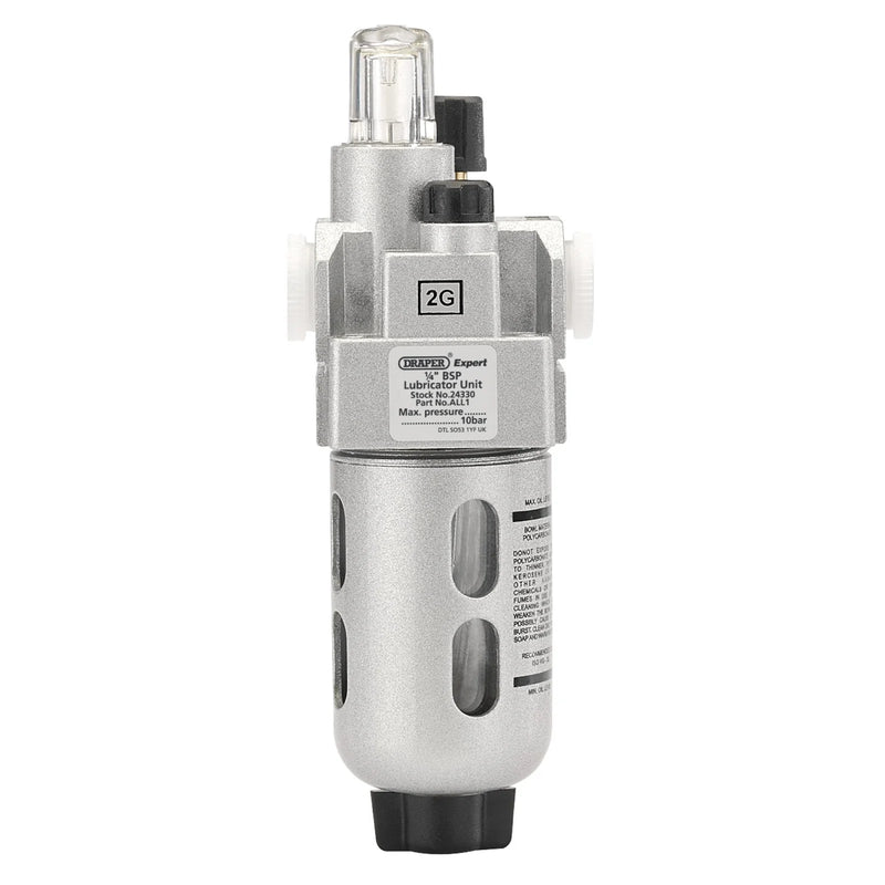 Draper Expert BSP Lubricator Unit - Adjustable Output, Max 10bar
