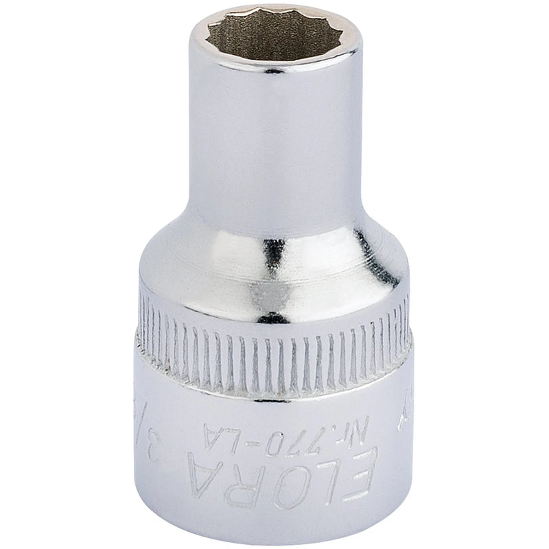Elora Bi-Hexagon Socket 3/8" 1/2" Sq. Dr. Chrome Vanadium Steel