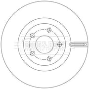 Borg & Beck 2 x Vented Front Brake Discs BBD6225S