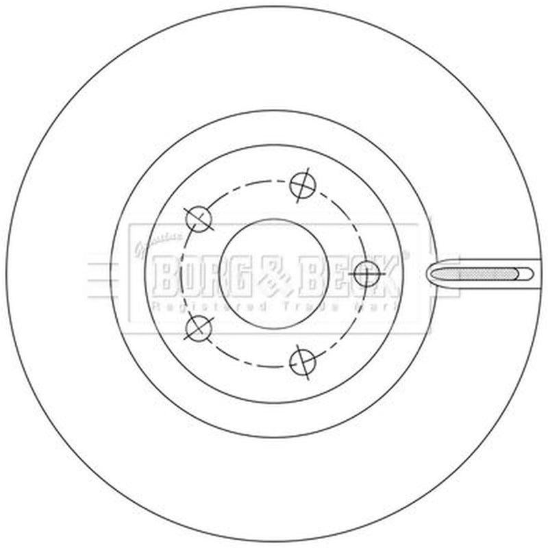 Borg & Beck 2 x Vented Front Brake Discs BBD6225S
