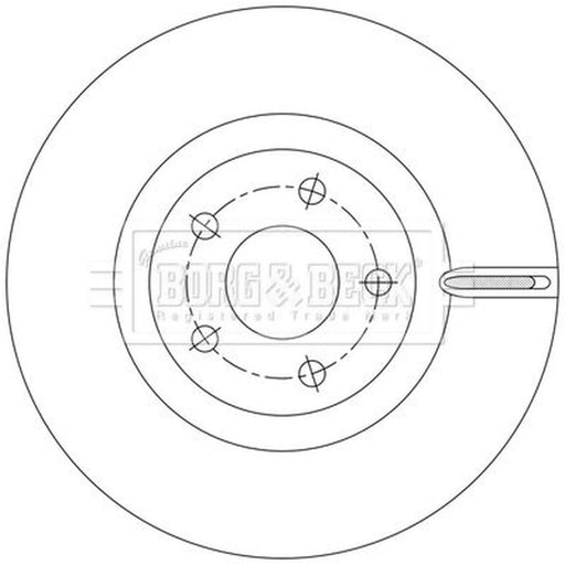 Borg & Beck 2 x Vented Front Brake Discs BBD6225S