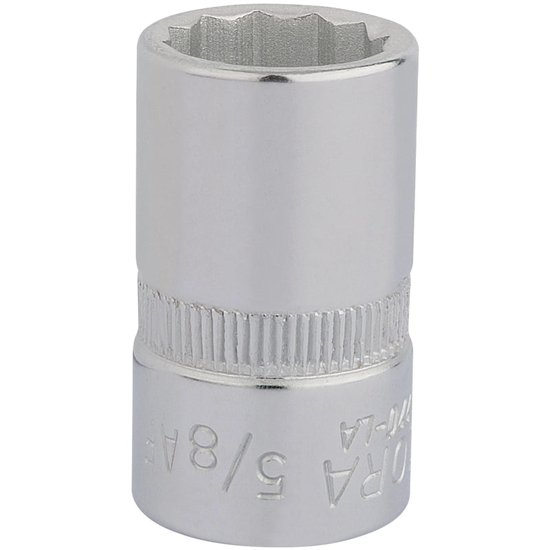 Elora Bi-Hexagon Socket 5/8" 1/2" Sq. Dr. Chrome Vanadium Steel