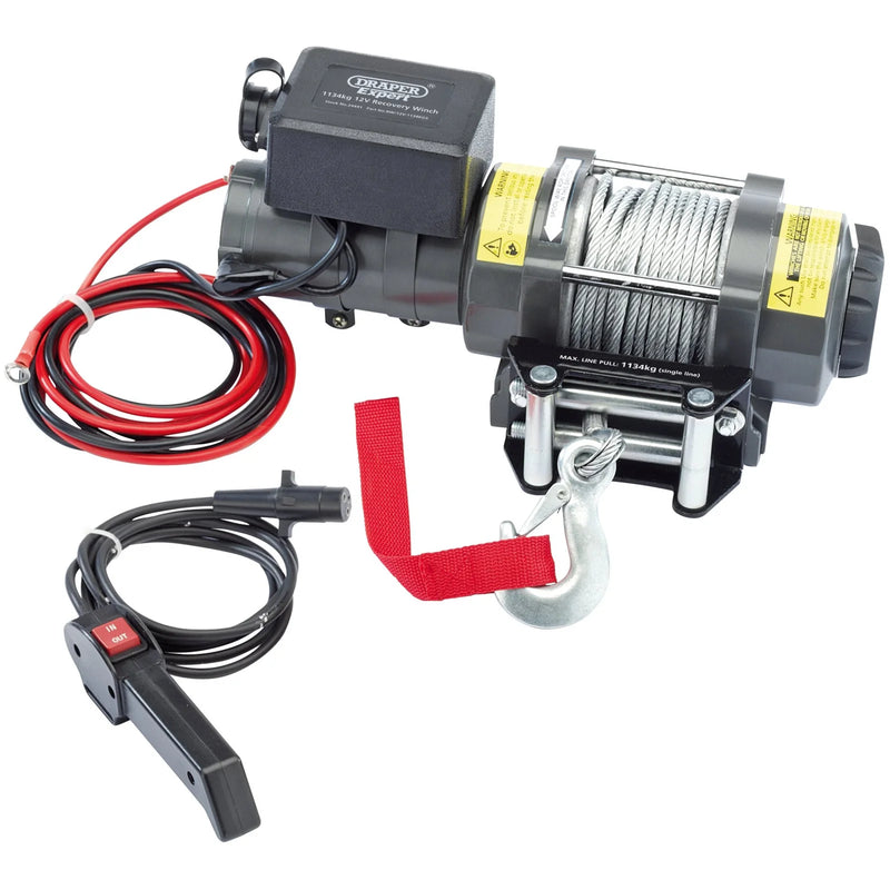 Draper Expert 12V Recovery Winch 1134kg