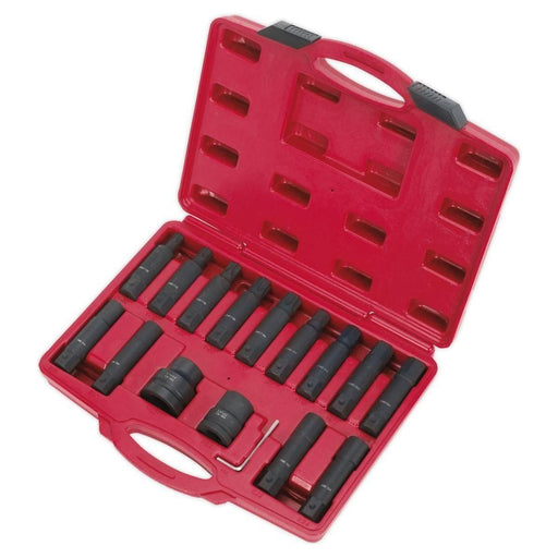 Sealey Impact Hex TRX-Star* & TRX-Star* Female Socket Bit Set 16pc 3/4" & 1"Sq D Sealey  - Town Parts