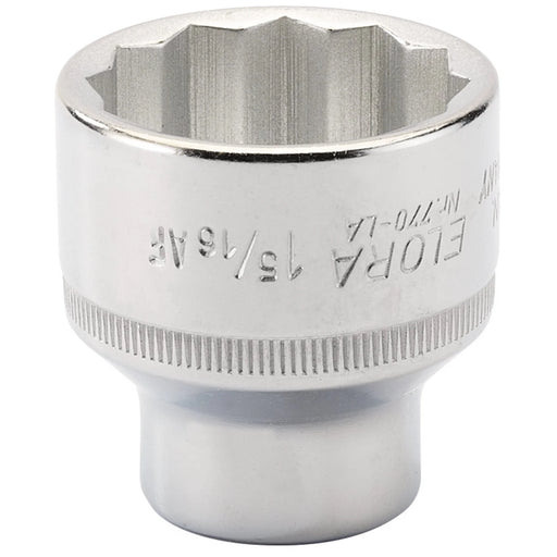 Elora 12 Point Socket 1 5/16" 1/2" Sq. Dr. Chrome Vanadium Steel