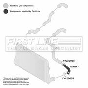 First Line Intercooler Turbo Charge Air Hose Front FTH1147