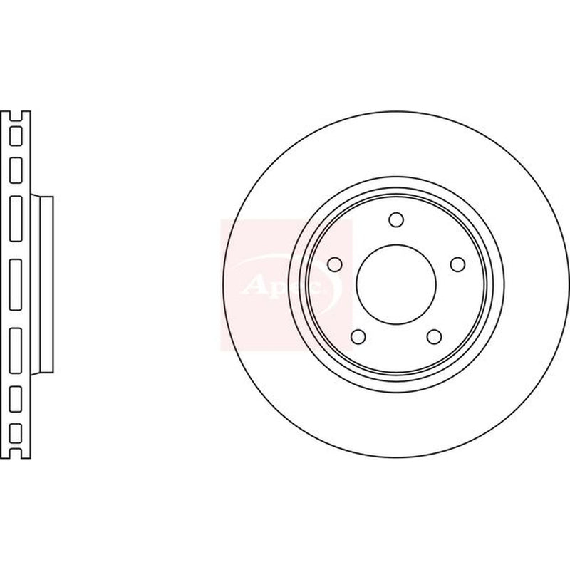 Apec 2 x Vented Front Brake Discs DSK2170