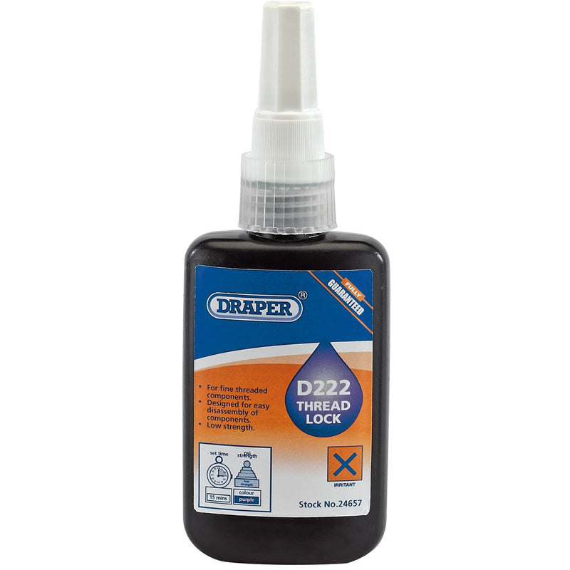 Draper Thread Lock D222 Low Strength 6Nm